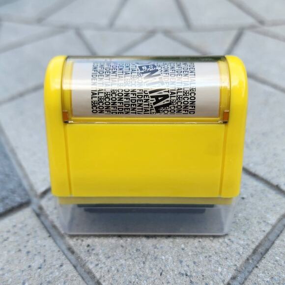 ExcelMark Rolling Identity Theft Guard Stamp & Refill Ink Pack Set - Picture 12 of 13